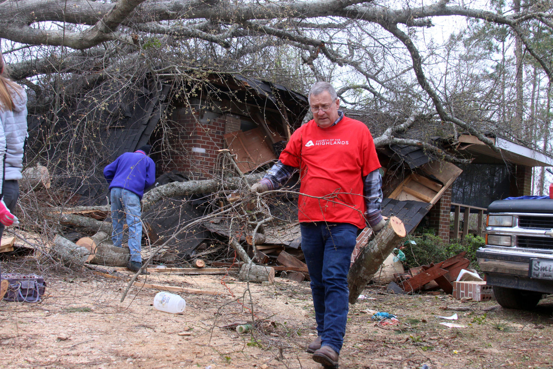 Tornado damage cleanup in Smiths Station